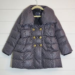 Love, Lilah Puffer Coat, Black with Polka Dots. Kids, Size: 4T
